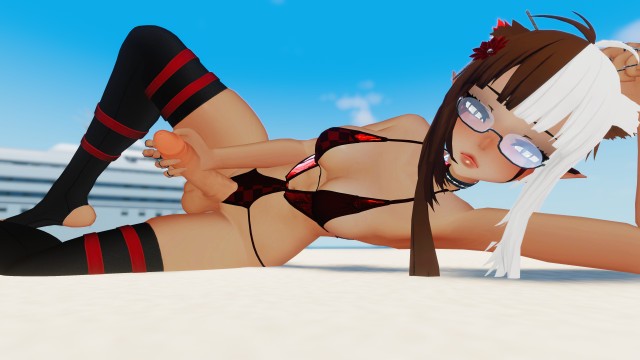 Futa beach gower doesn't like you interrupting her tanning sesh