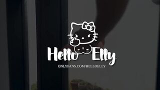 Peep show with phallus for new neighbor | CUTE BLONDE TAKES TWO DICKS