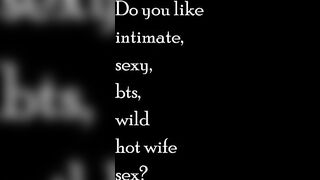 BTS, young petite hot wife talks about sex with BWC bull and being a hot wife after sex with bull