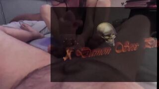 Full Version of Sensual FootJob finishing Pussy Creampie