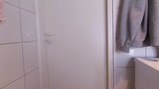 Found dirty panties at a schoolgirl's house, she saw it. Fucked her in the bath and facial.