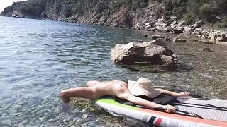 Pussy warming n masturbation before Sex on a Beach