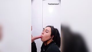 Beautiful slut wife kneels before her masters cock pov