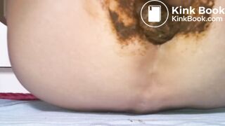 Caca culotte, étalage, masturbation et éjaculation scato