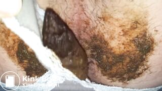 Caca culotte, étalage, masturbation et éjaculation scato