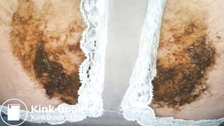 Caca culotte, étalage, masturbation et éjaculation scato