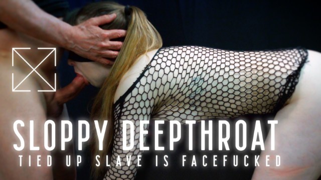 Sloppy Deepthroat - Tied up Slave is Facefucked - Extreme Close up - Can you come before the end?