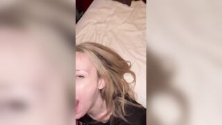 BLONDE ARAB TEEN CHLOE MARIE WITH FAT ASS ON HER KNEES GAGGING ON A HUGE 10 INCH DICK