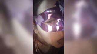 hot stepmom sucks his cock until he cums on her face and swallows hot cum????????