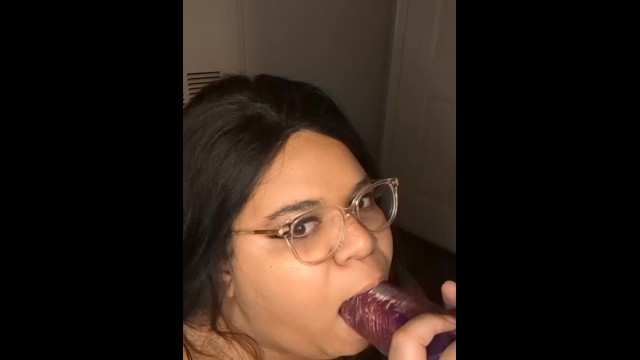 Gagging on a Big Monster Cock