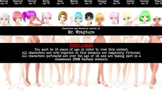 Upside Down & Dildo Gag Play (Yuri Bondage Sex) - 3D MMD