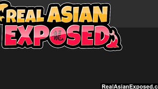 RealAsianExposed - Hot Babe Asa Akira goes to work on a big black cock.