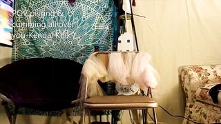 Smoking femdom POV Pissing all over you! making you her piss slave while she cums