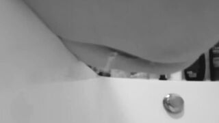 little wet pussy piss in bathroom - Close up pissing