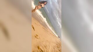 WET n WILD Step SiS pissing on beach then pussy & ass covered in piss before she sucks it clean!!! P