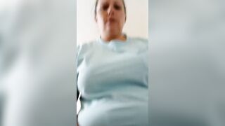Pissing on diaper wearing slave