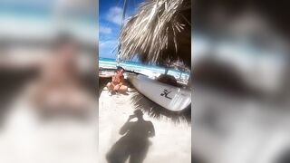 Pee on the beach in a public place - Darcy Dark