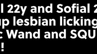 Tide up 22y and 20y lesbian licking, magic wand, fingering and first time squirting 18min