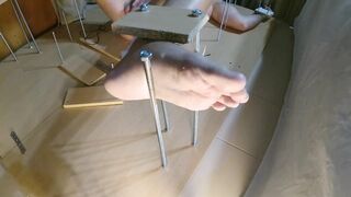Amateur Femdom Feet Tickling Torture. CBT and Handjob Torture