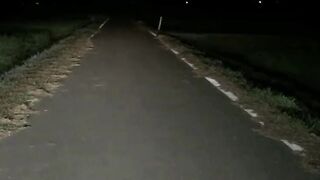 A little exposed on a country road at night