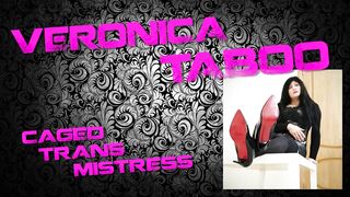 TRANS MISTRESS SOLO after Hard Slave's Night - Shemale VERONICA TABOO Dildoing Herself and Cum