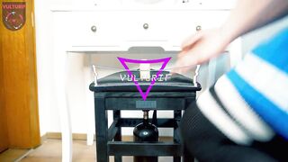 Sounding my dick in its chastity cage while getting machine fucked :3
