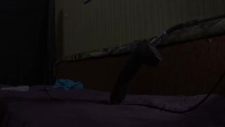 TS-girl cums twice with BBC in the ass