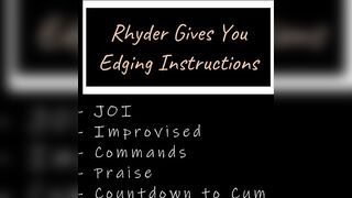 [TM4M] [TM4TF] Rhyder Gives You Edging Instructions (Audio)
