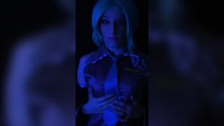 Silicone doll in hatsune miku cosplay fingering trailer