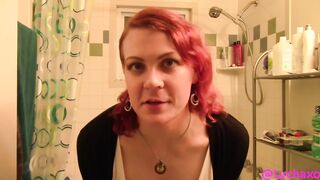 Lycha drinks piss from a sports bottle