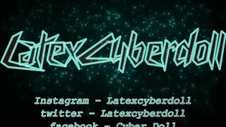 LATEXCYBERDOLL - Masturbating in latex wearing a pink thong