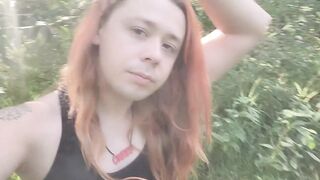Spooky Transgirl has outdoors piss fun