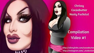 Chrissy Cocoabutter Tranny Crossdresser Sucks Grindr Daddys Cock - Compilation Video - Shemale Sissy