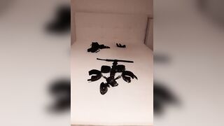 Full Body Neoprene Self-Bondage Vibed Masturbation Trans Girl Breathplay