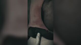 Shemale rides dildo