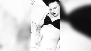 Goth trans girl smokes and strokes!!