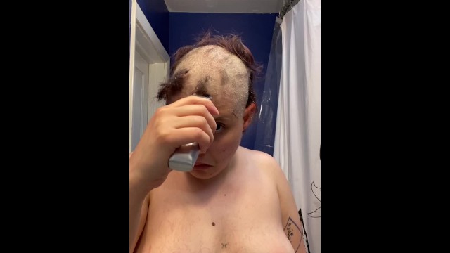 Hairless Whore - Adama Da’at Amateur Fetish Headshave and Eyebrow Shave