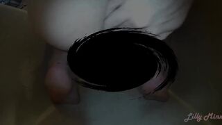 Transgender Sissy Taking a huge black dildo in the shower