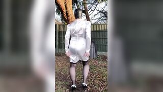 Uk tv slut Nottstvslut white satin and stockings