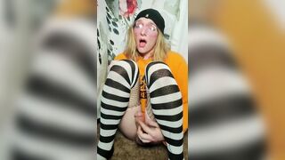 Sissy Girl Strokes Cock And Plays With Cum