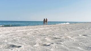 Amateur foursome sex on the public beach. WetKelly