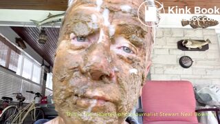 Black Man Shits, Pisses & Cums in Closeted Newsman's Mouth & Face