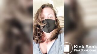 BBW Pissing Down Stairs