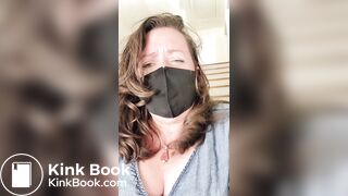 BBW Pissing Down Stairs