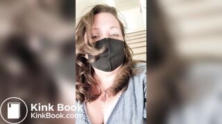 BBW Pissing Down Stairs