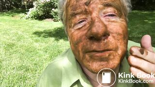 Black Man Feeds Cock & Shit Dinner to White American Fag Outdoors