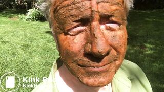 Black Man Feeds Cock & Shit Dinner to White American Fag Outdoors