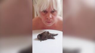 Latvian shit porn! Toilet slut Armands Lūsis being trained to eat shit