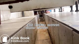 The girl excreted profusely in the toilet 60