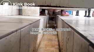 The girl excreted profusely in the toilet 60